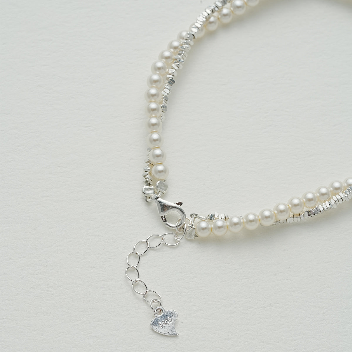 SV925スラッグシルバーパールブレスレット