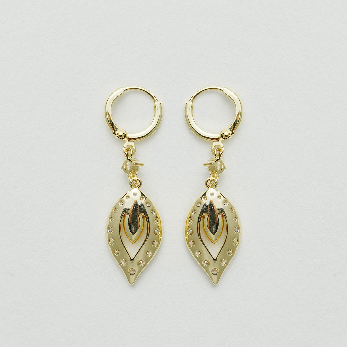 リーフキャッツアイイヤリング