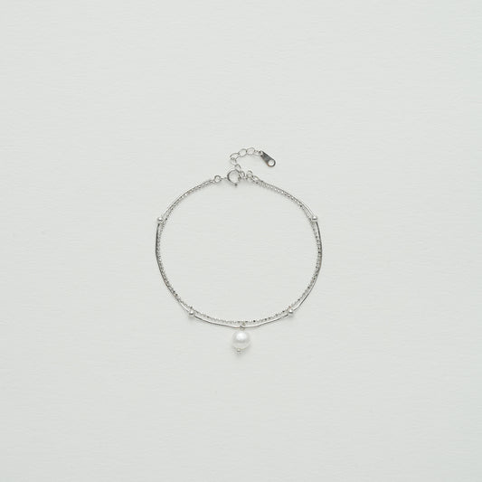 SV925淡水パールダブルレイヤーブレスレット