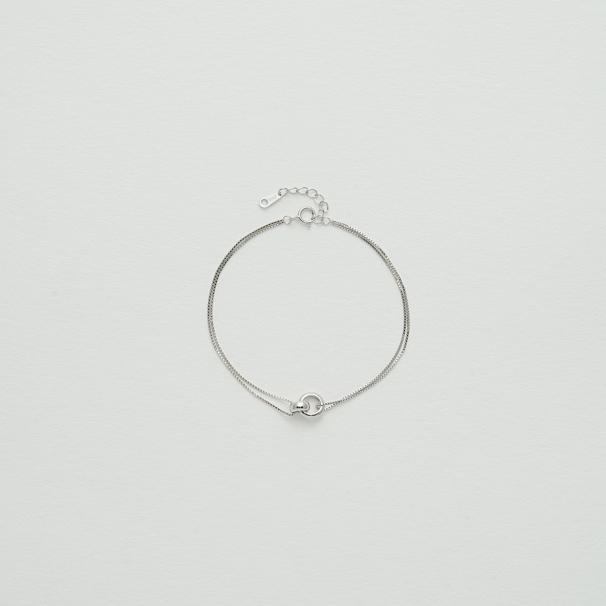 SV925シンプルリングブレスレット