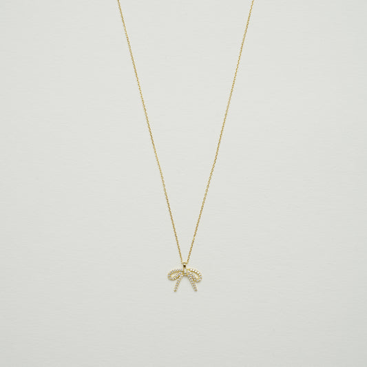 925シルバー 蝶結びネックレス