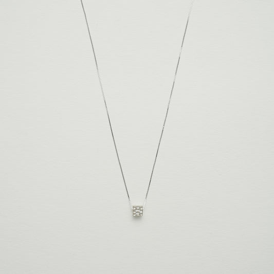 925純銀 キューブネックレス