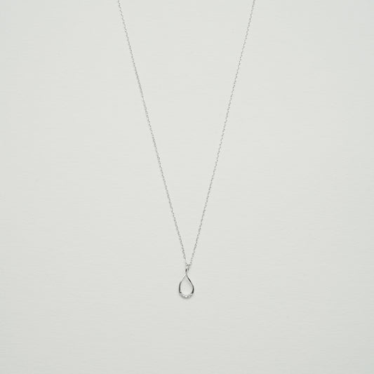 925銀しずく型ペンダントネックレス