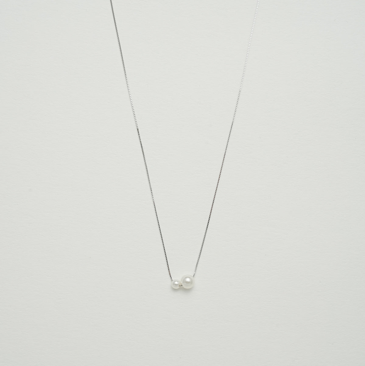 925シルバー ダブルパールネックレス