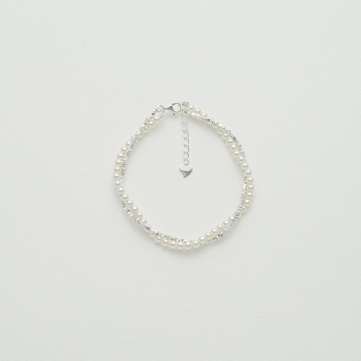 SV925スラッグシルバーパールブレスレット