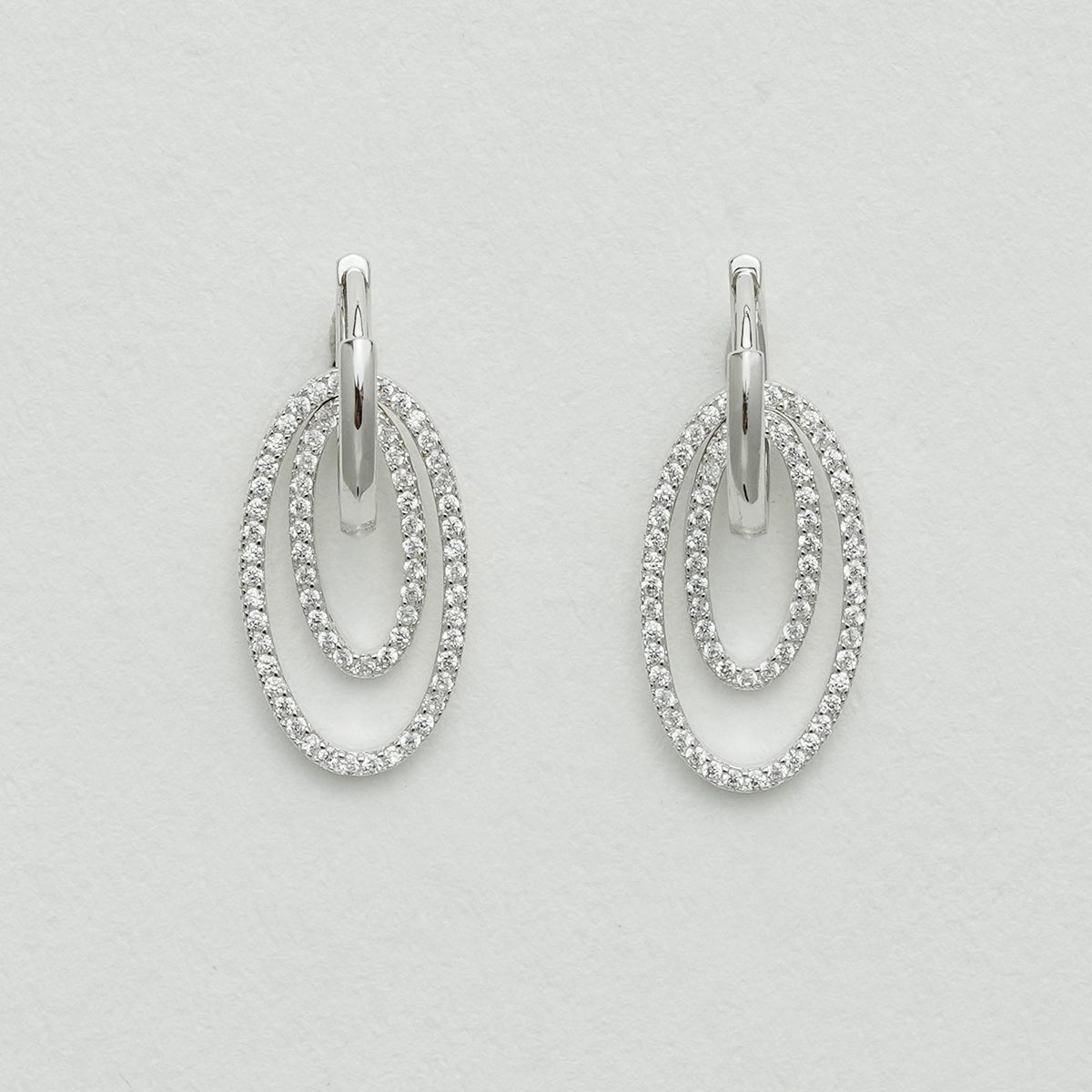 925シルバーのダブルリングイヤーカフ