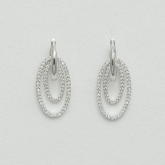 925シルバーのダブルリングイヤーカフ