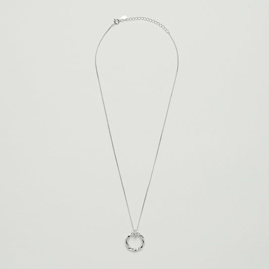 925シルバー シンプルサークルネックレス