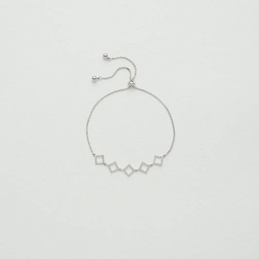 ダイヤモンドのグリッドブレスレット