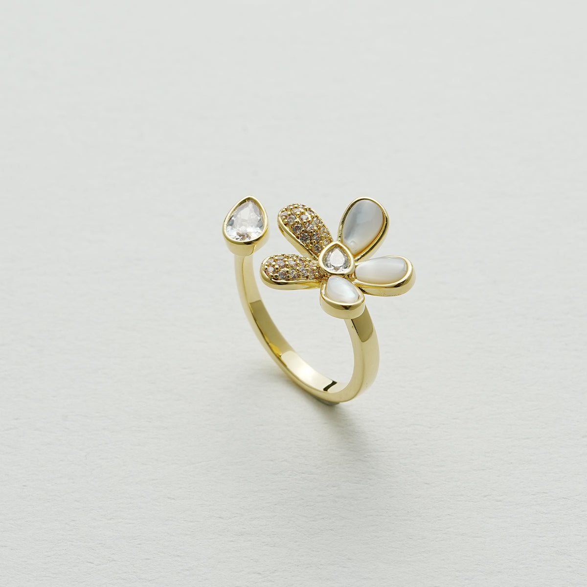 花のオープンリング