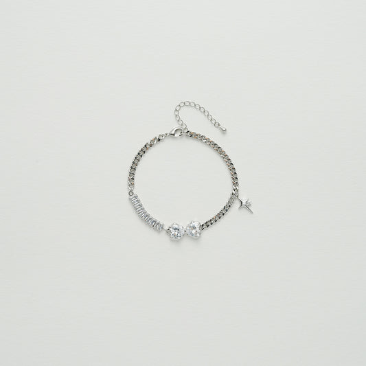 リボンチャームチェーンブレスレット