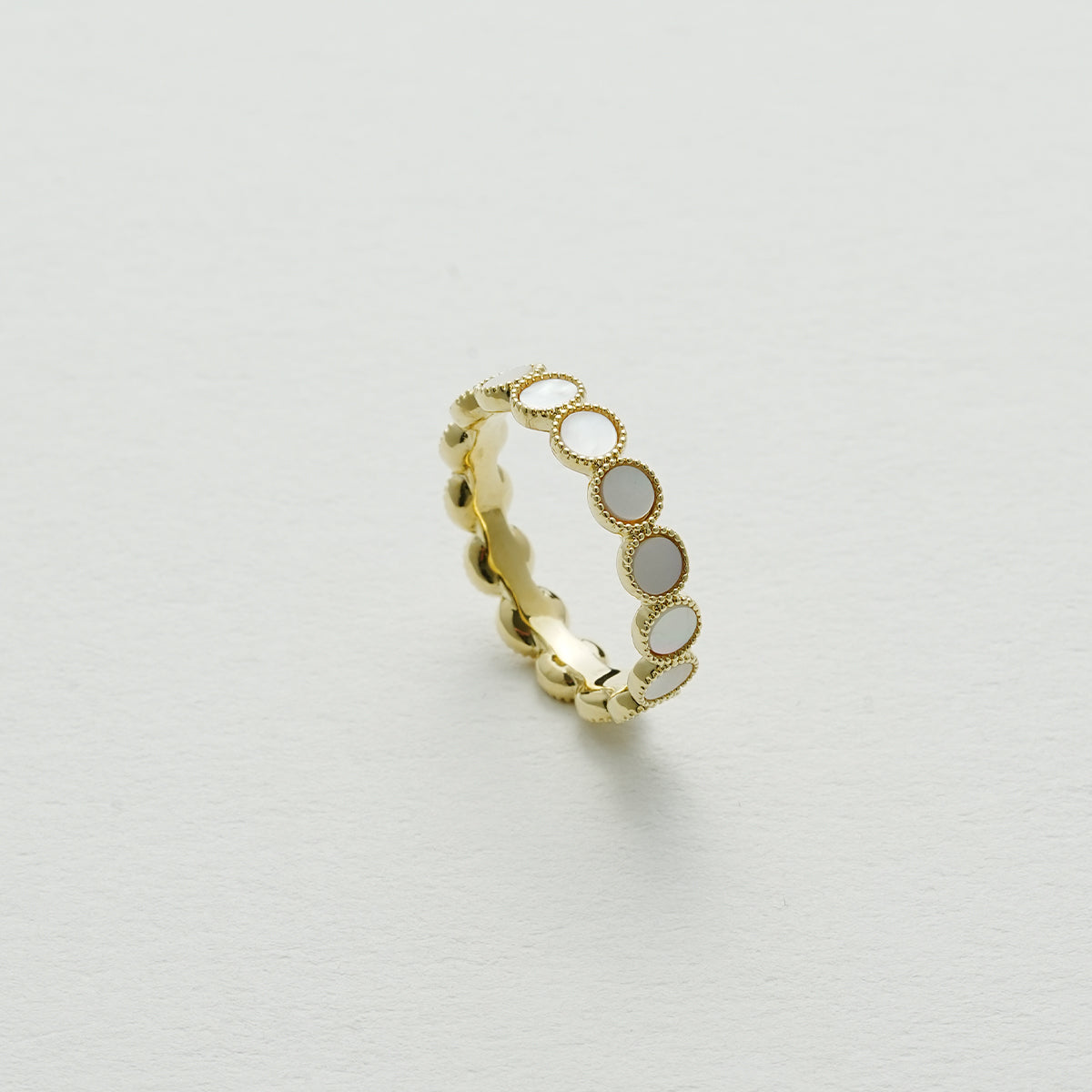 マザーオブパールシンプルリング