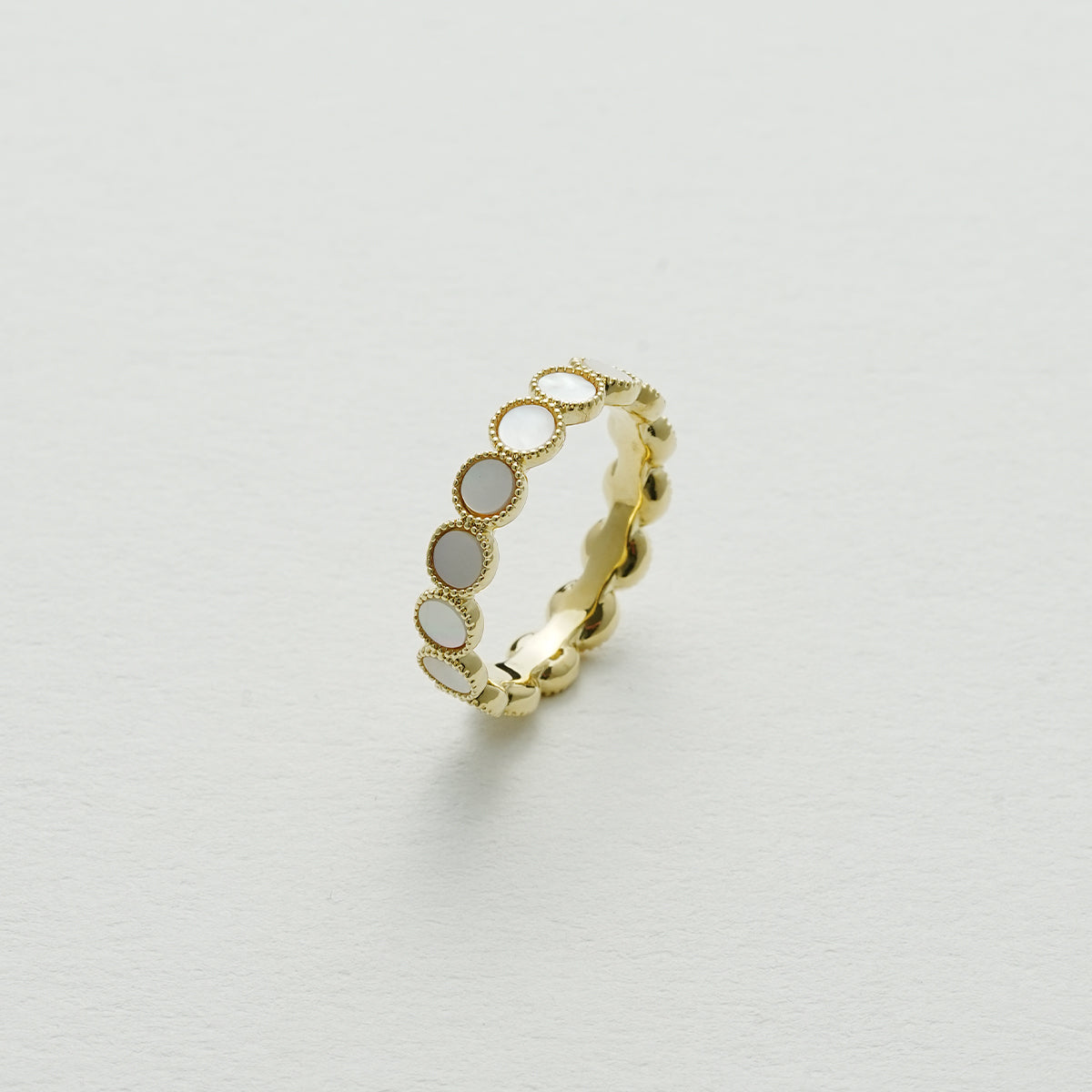 マザーオブパールシンプルリング