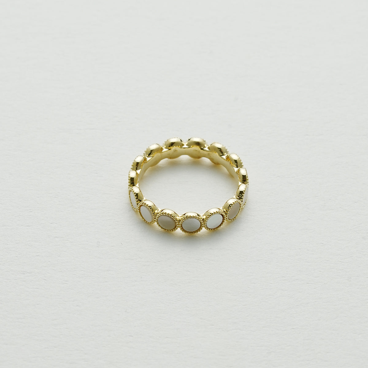 マザーオブパールシンプルリング