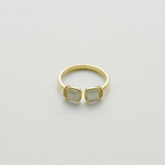 キャッツアイオープンリング