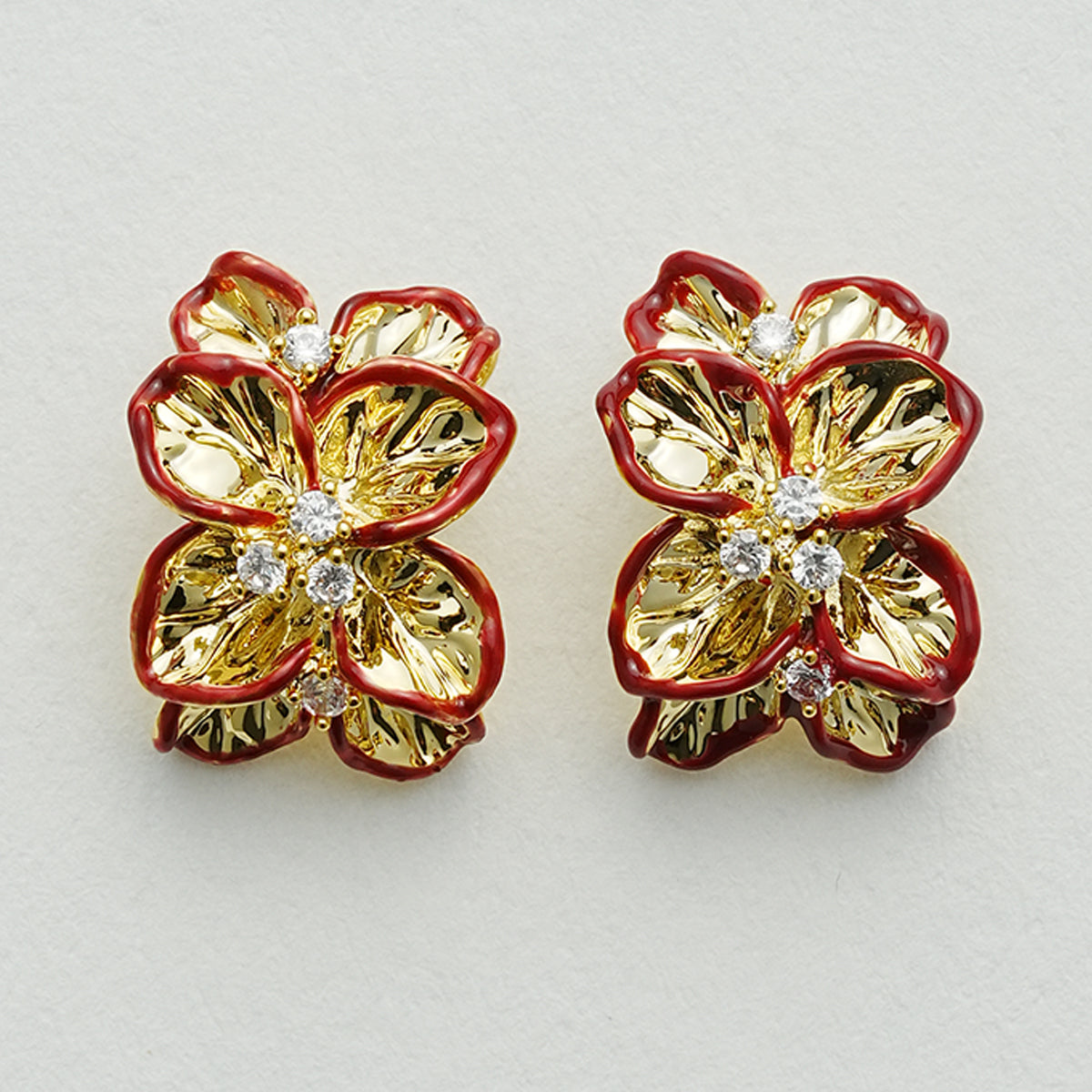 フレンチ立体フラワーイヤリング – ziieyi.Jewelry