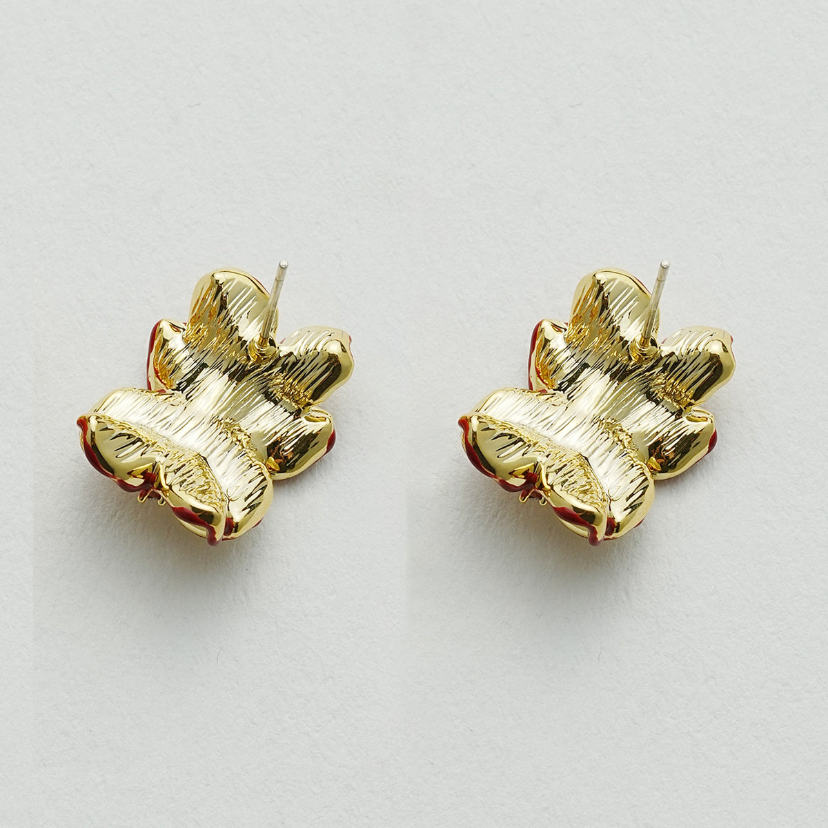 フレンチ立体フラワーイヤリング