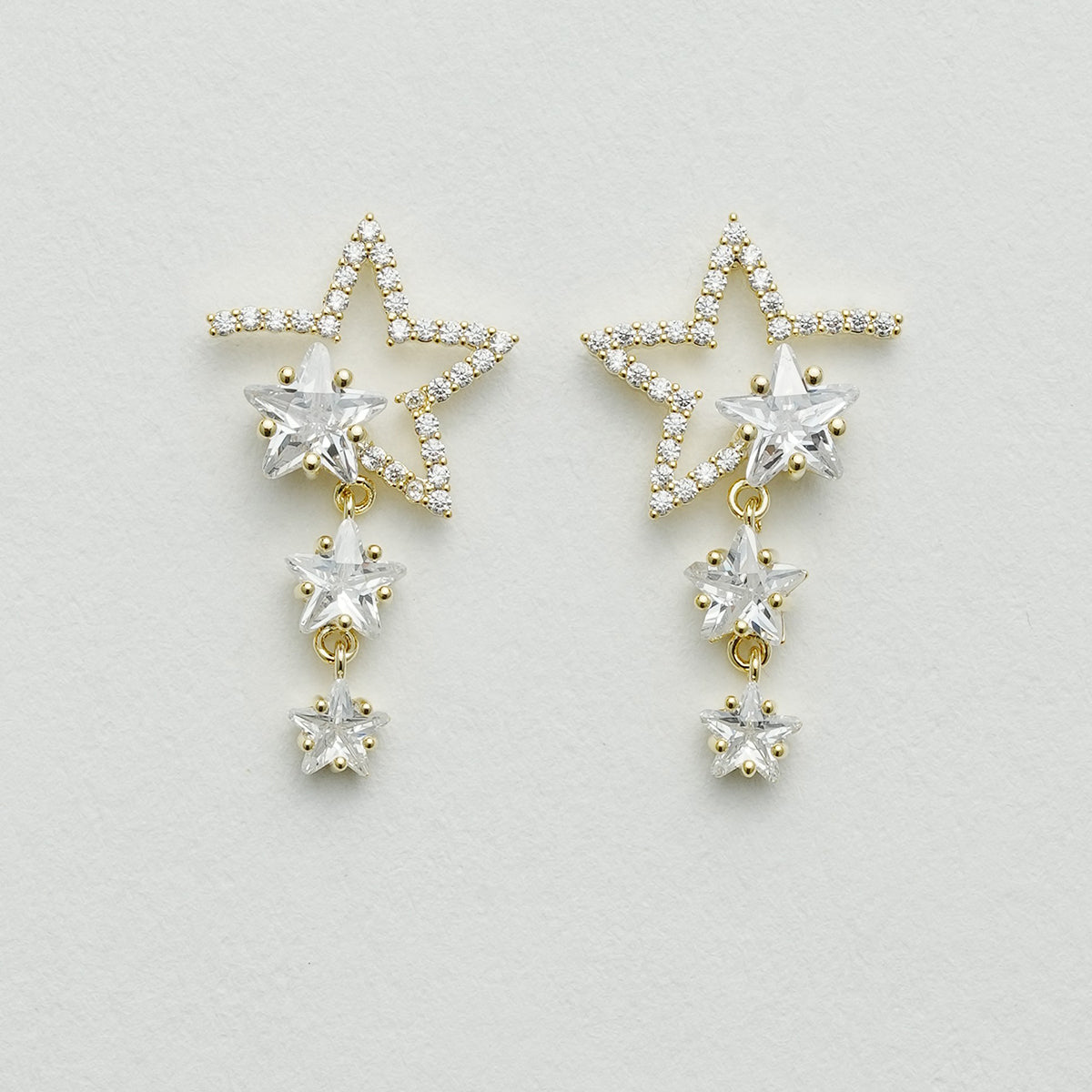 星のフリンジイヤリング