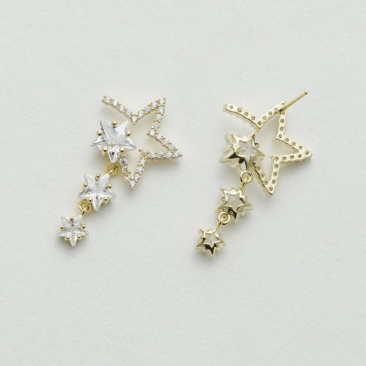 星のフリンジイヤリング