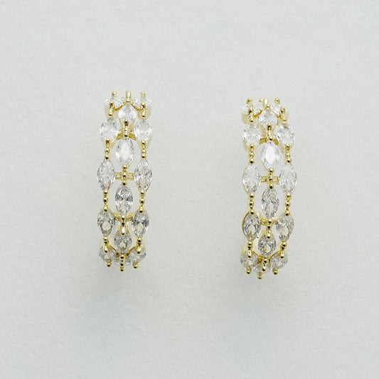 クリスタルダイヤモンドイヤリング