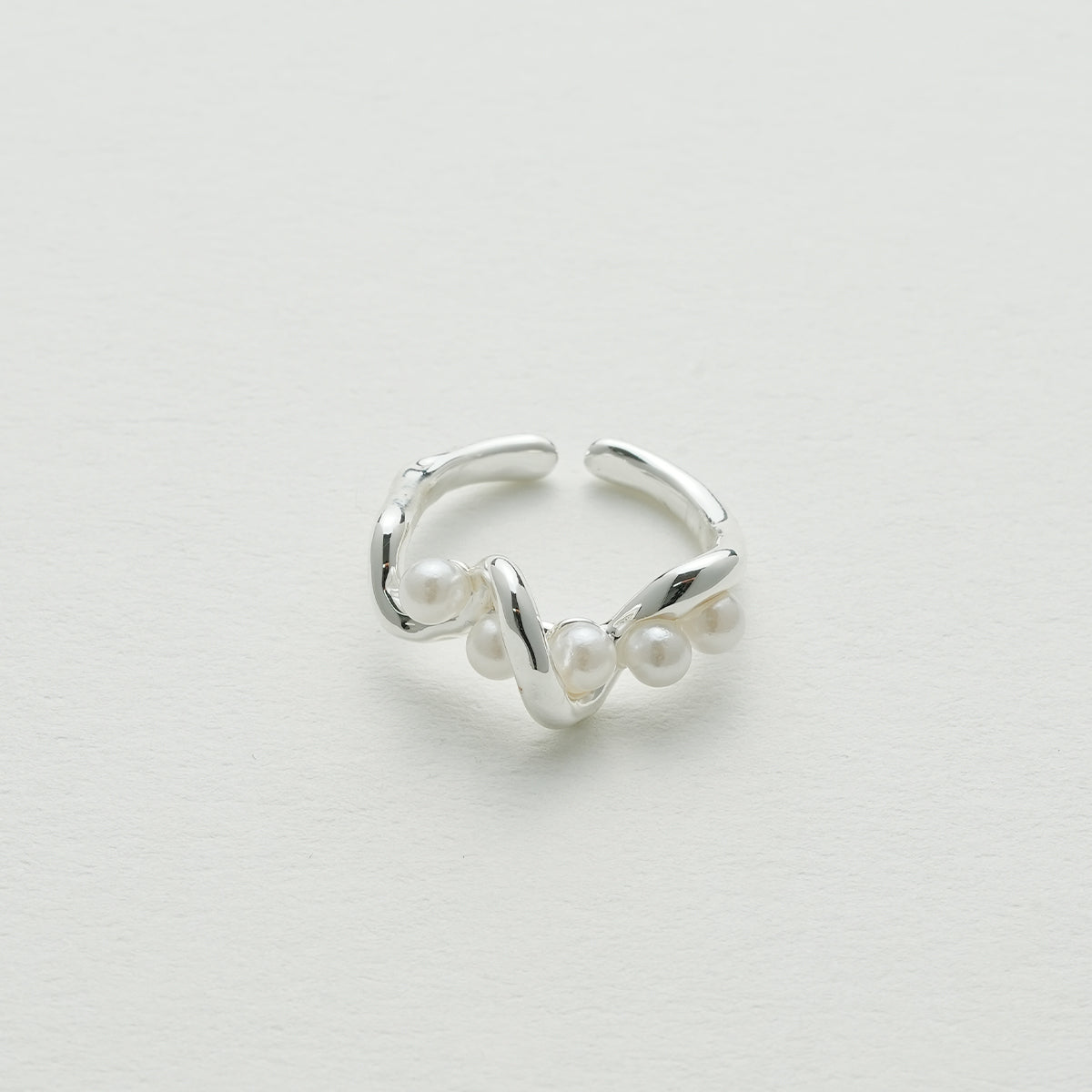 波形パールオープンリング